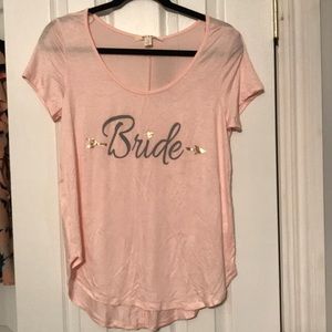 Bride shirt from Francesca’s